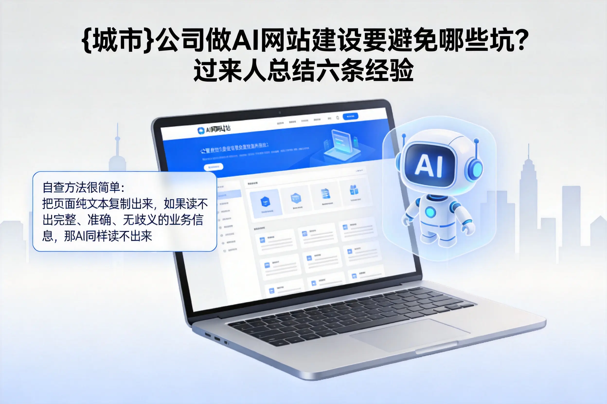 阜新公司做AI网站建设要避免哪些坑？过来人总结六条经验