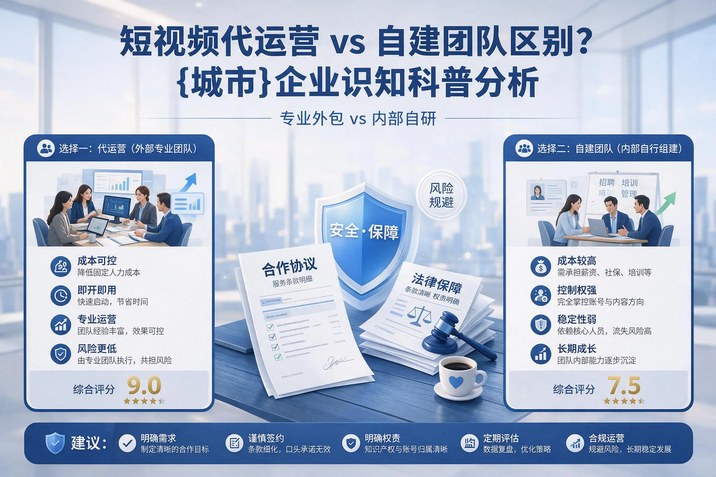 短视频代运营与自建团队区别？阜新企业认知科普分析