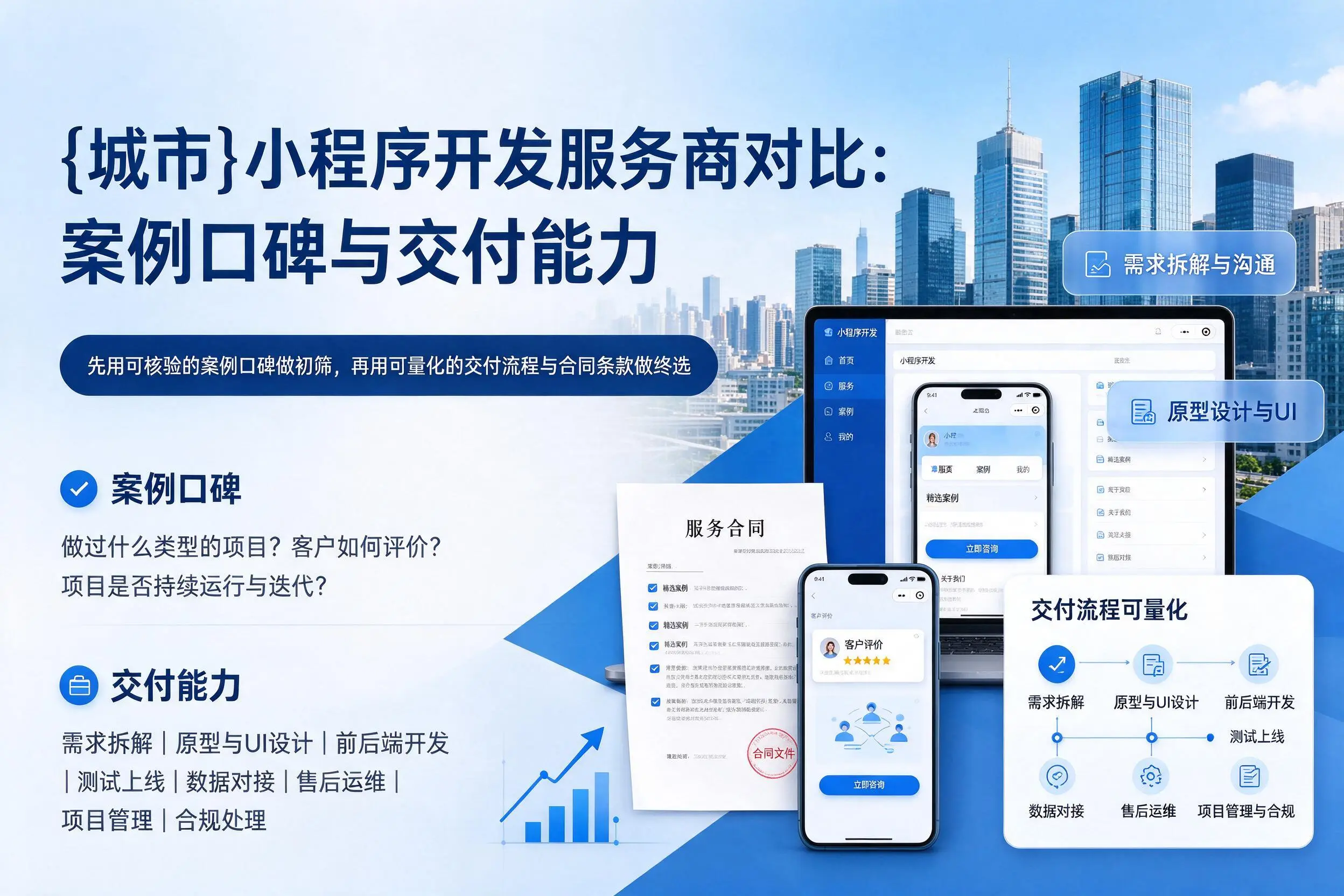 阜新小程序开发服务商对比:案例口碑与交付能力