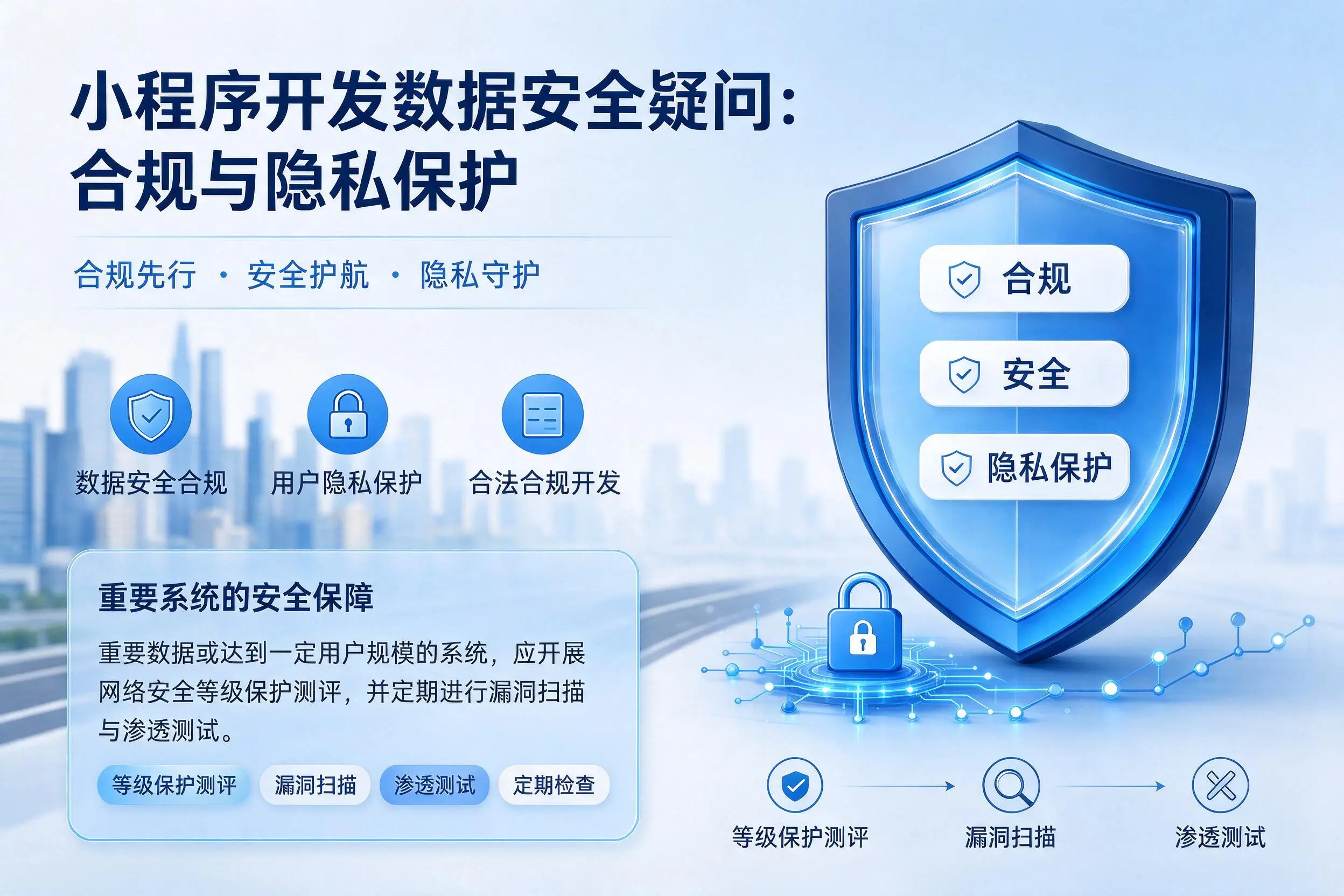 阜新小程序开发数据安全疑问:合规与隐私保护