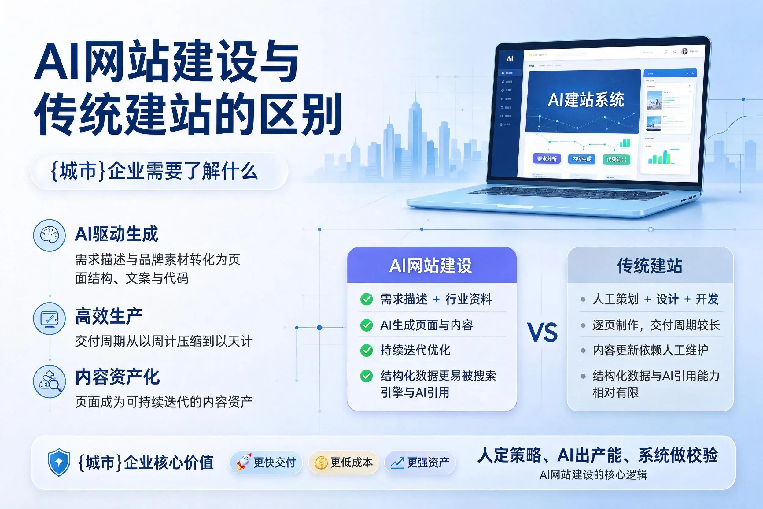 AI网站建设与传统建站的区别，阜新企业需要了解什么