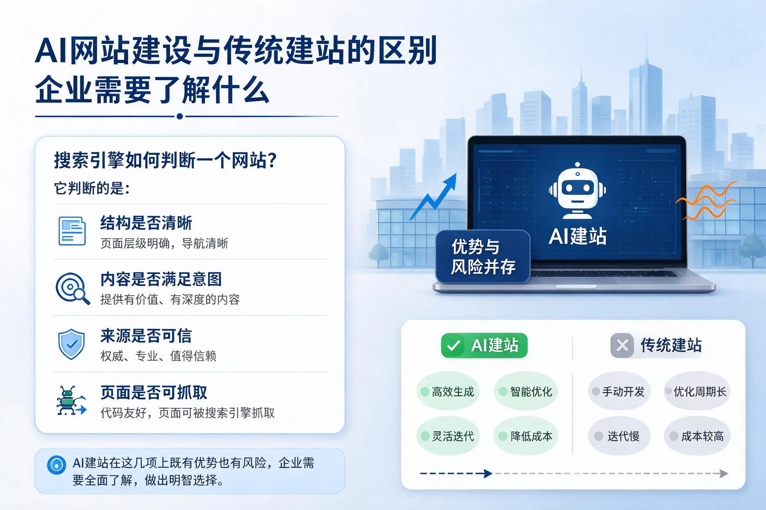AI网站建设与传统建站的区别，阜新企业需要了解什么