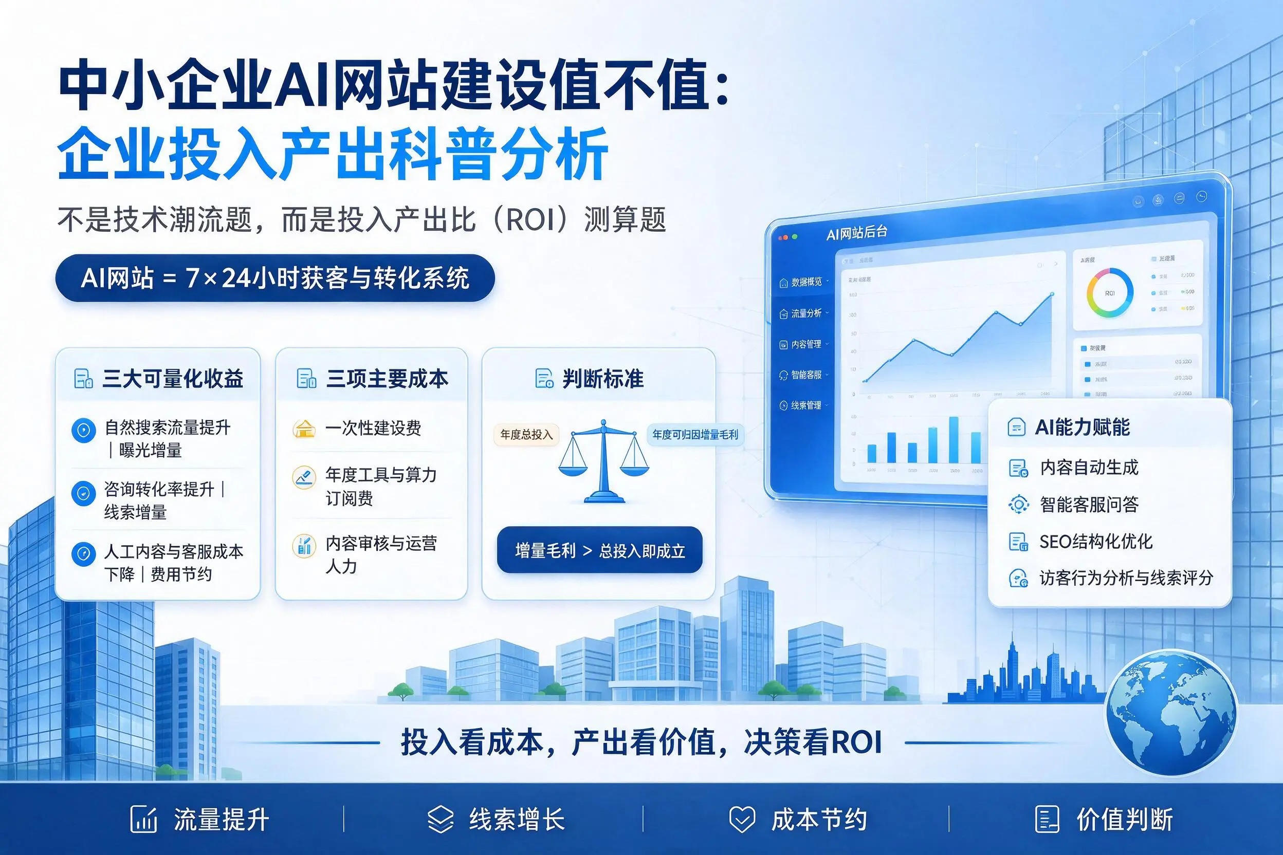 中小企业AI网站建设值不值：阜新企业投入产出科普分析
