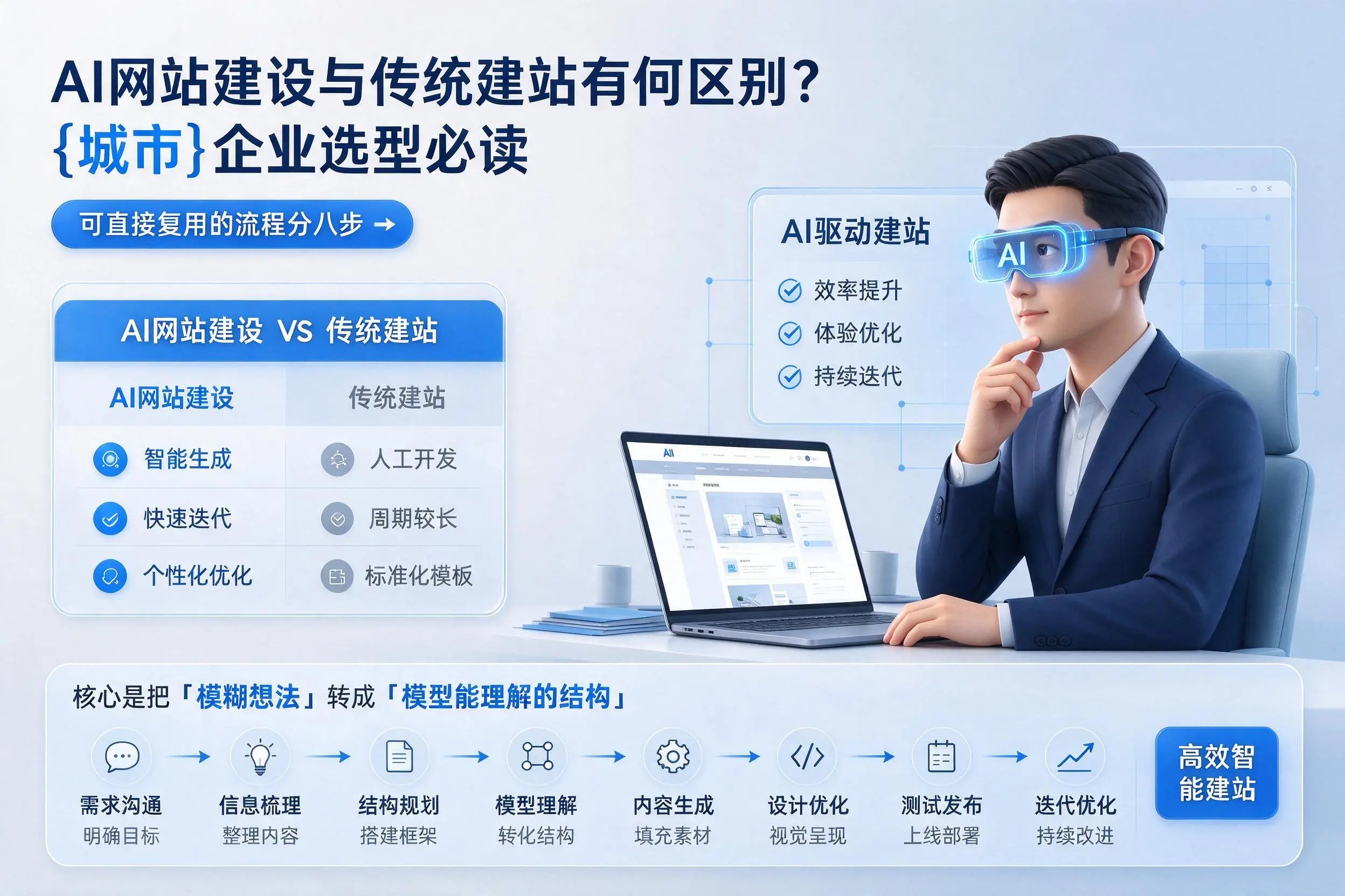 AI网站建设与传统建站有何区别?阜新企业选型必读