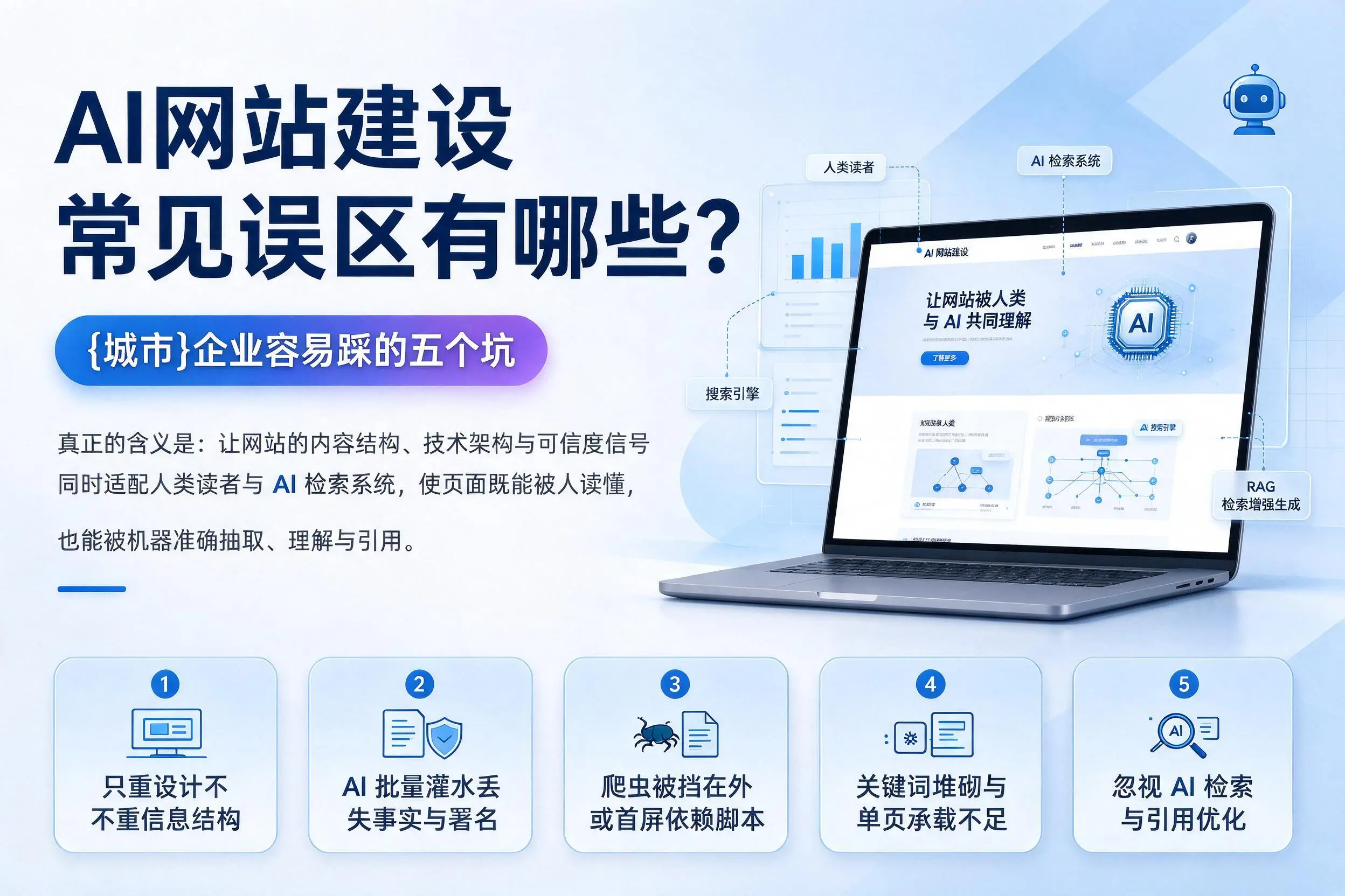 AI网站建设常见误区有哪些？阜新企业容易踩的五个坑