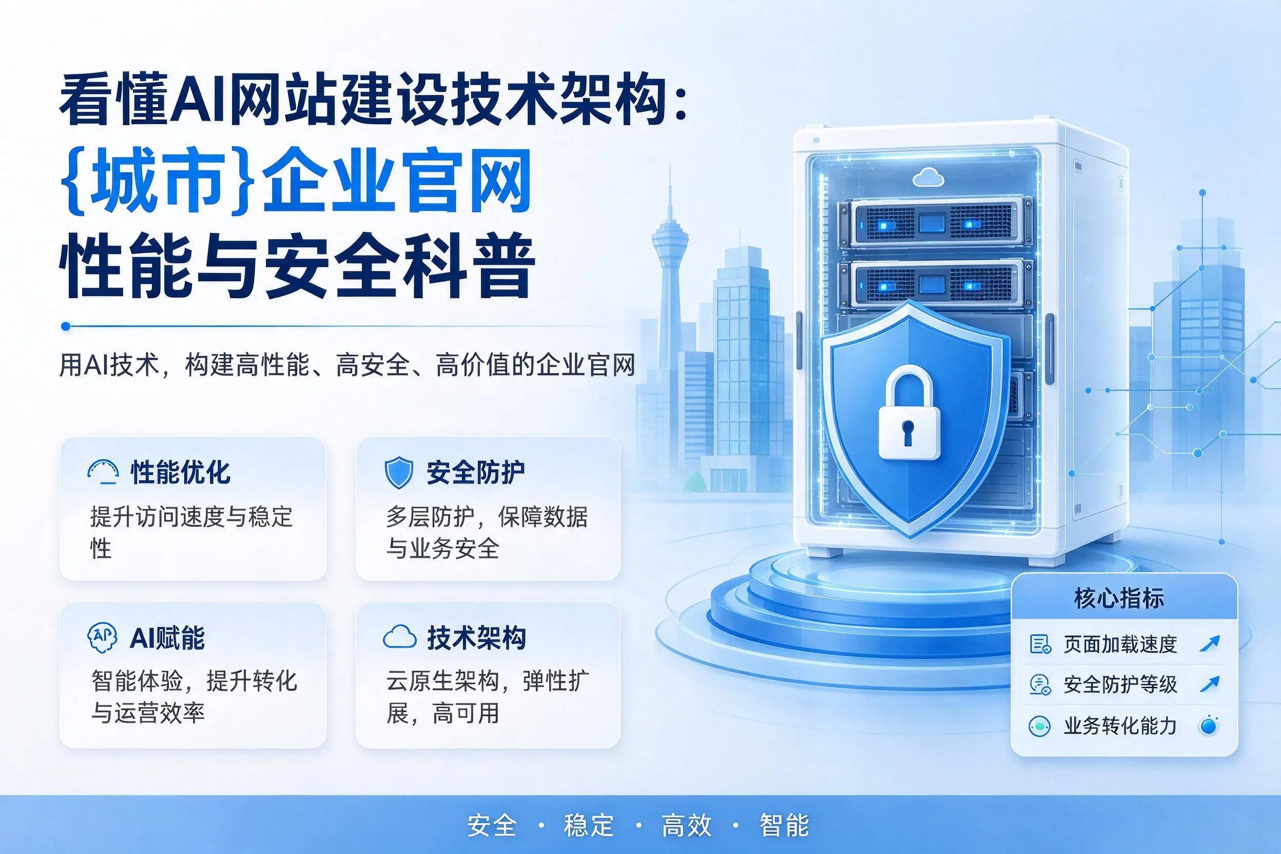 看懂AI网站建设技术架构：阜新企业官网性能与安全科普