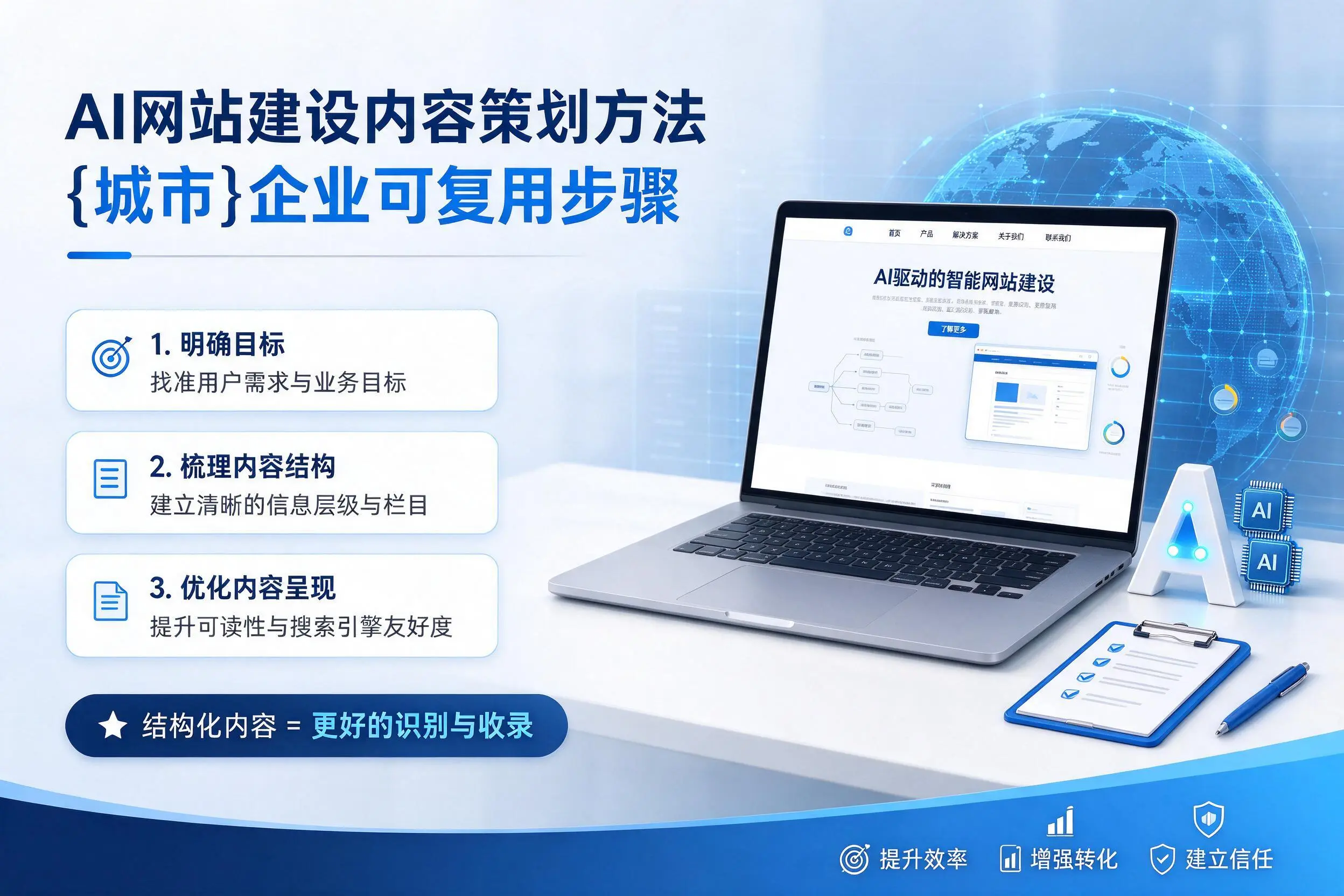 AI网站建设内容策划方法，阜新企业可复用步骤