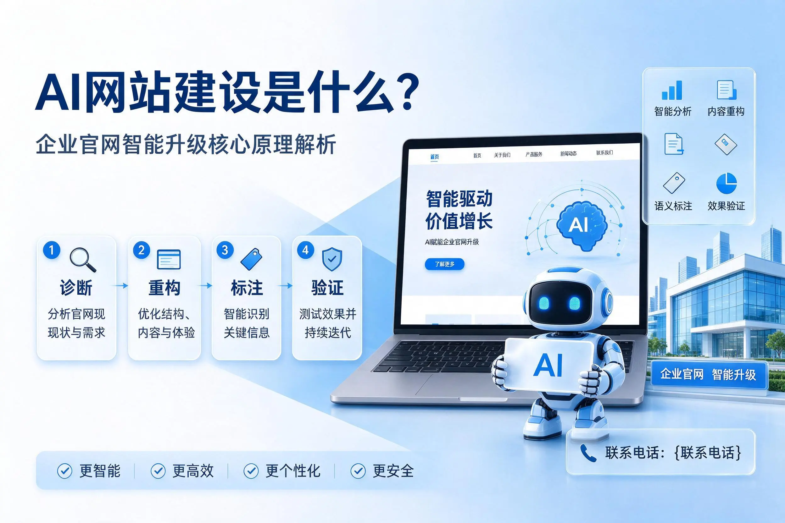 AI网站建设是什么？阜新企业官网智能升级核心原理解析