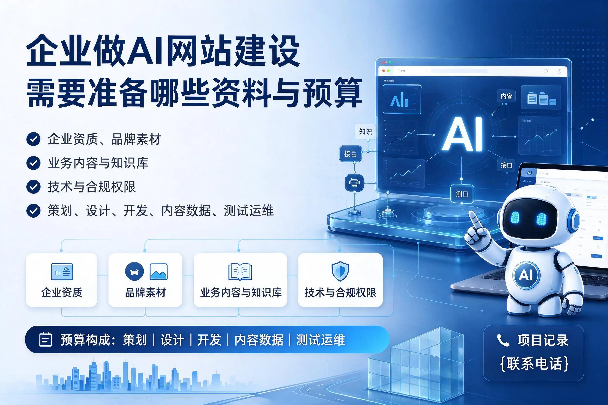 阜新企业做AI网站建设需要准备哪些资料与预算