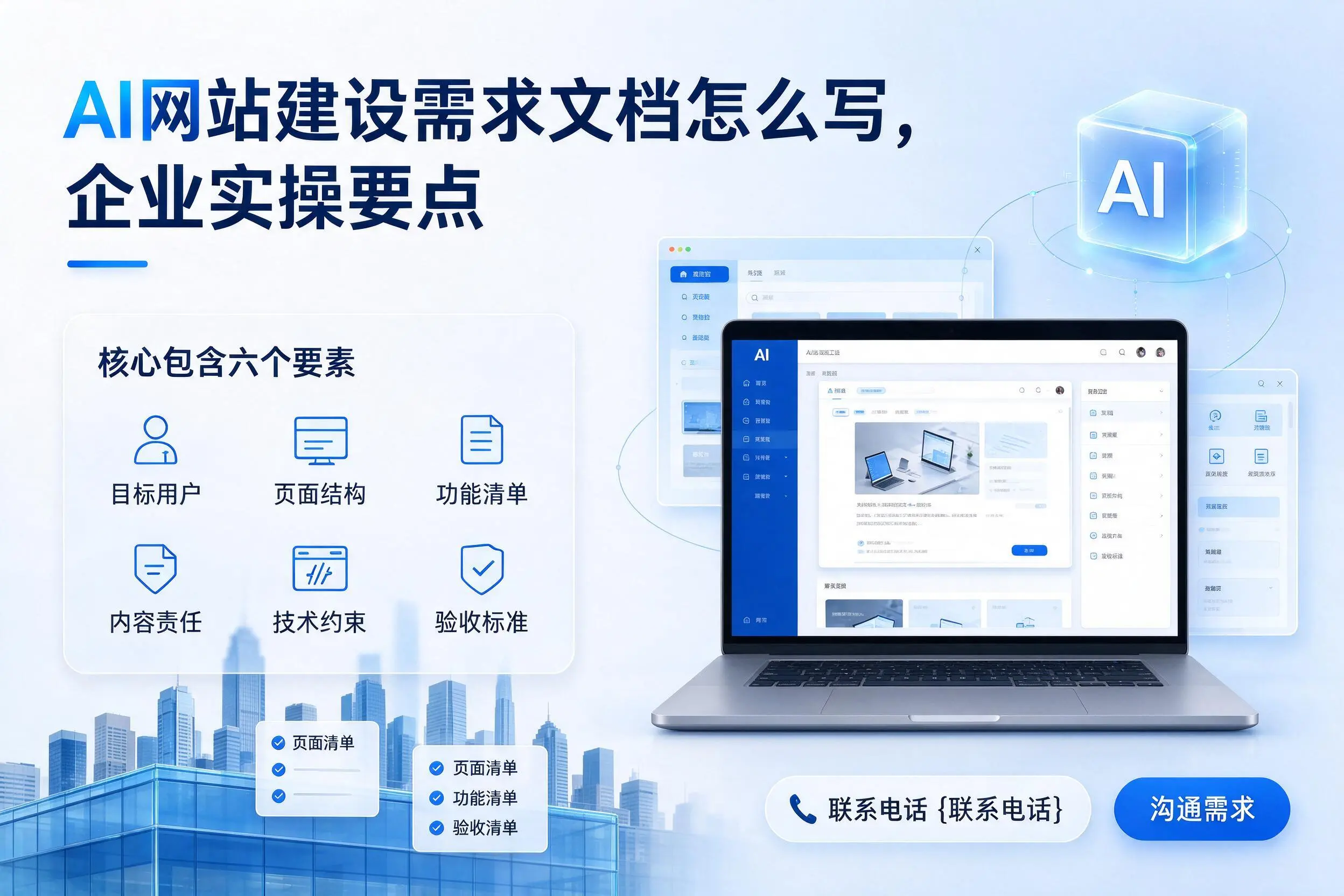 AI网站建设需求文档怎么写,阜新企业实操要点