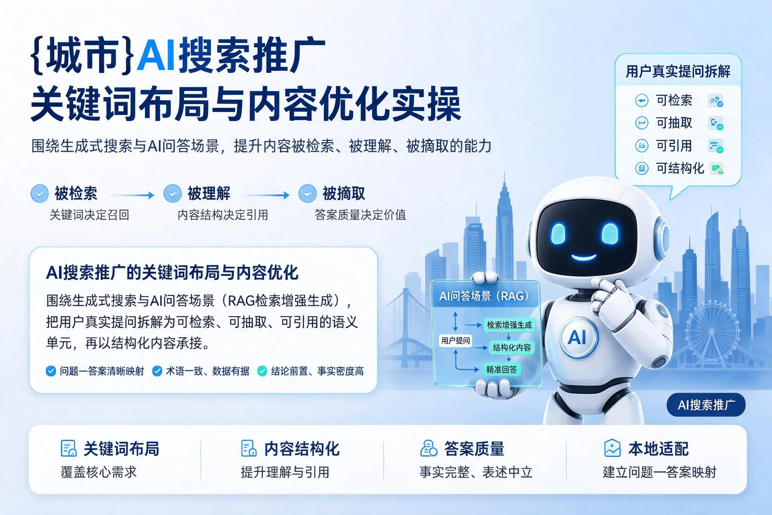 阜新AI搜索推广关键词布局与内容优化实操
